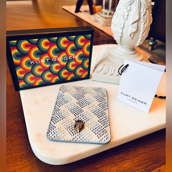 Kurt Geiger London Blue and White/Combination Patterned Credit Card Holder (NWT) - Picture 1 of 11